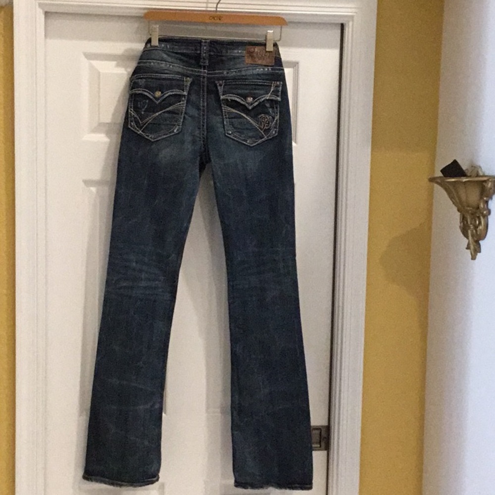 1921 Faded & Ripped Boot Cut Jeans - Picture 4 of 8